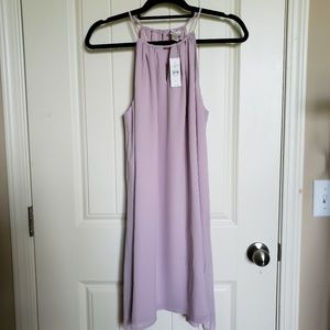 LOFT blush shift dress size Large